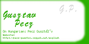 gusztav pecz business card